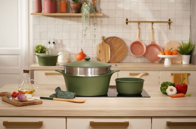 Le plaisir de cuisiner dépend aussi d'un design travaillé avec de la couleur et des lignes modernes.